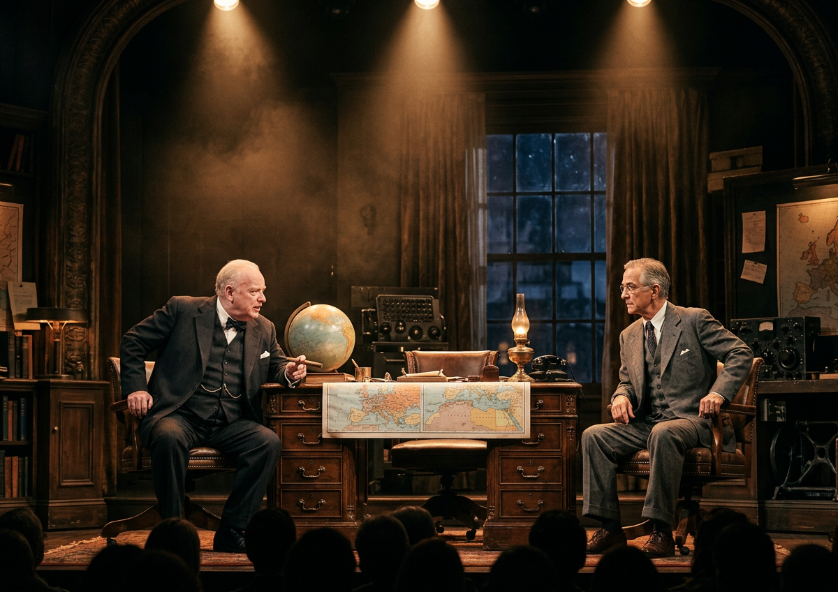 Churchill and Roosevelt - The Christmas That Saved The World at The Phoenix Theatre Company - Judith Hardes Theatre on Feb…